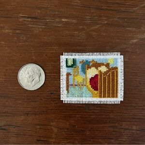 Van Gogh’s “Bedroom in Arles” in Mini Cross Stitch Art